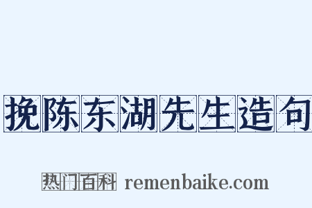 挽陈东湖先生造句是什么意思的图片